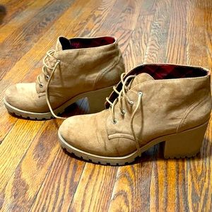 American rag ankle booties, tan color